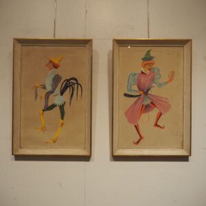 Lot de 2 gouaches