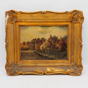 Huile sur panneau acajou