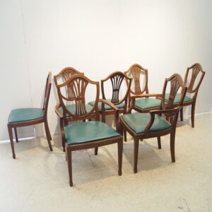 Suite de 4 chaises et 2 fauteuils