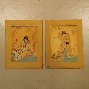 2 estampes couleur japonaises